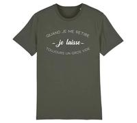 Tee Shirt ""Quand je me retire, Je laisse un gros vide"" - Pour Homme - Coton 100% bio - Confectionné en France L