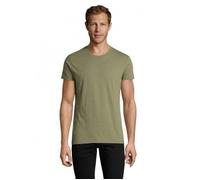 Tee-shirt - Regent - Kaki Chine - 100% coton - Manches courtes - Coupe ajustée M