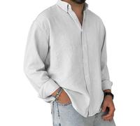 Tee Shirt Running Homme Pyjama Medieval Pelle Manchette Veste Marque Tricot Running T Shirt Medievale Chemise Bouton de Manchette Longues Repassage Polo Manche Longue Homme Blanc XXL