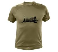Tee Shirt, Sanglier Qui Court (L,305, Vert)