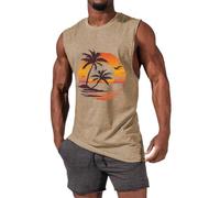 Tee Shirt sans Manche Homme - DéBardeurs DéContractéS pour Hommes avec Imprimé Tropical pour Un Usage Quotidien Design sans Manches IdéAl pour Les ActivitéS Estivales Et La DéTente