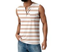 Tee Shirt Sans Manche Homme - Débardeurs hommes porter quotidien pour sorties décontractées et activités estivales Coupe ample avec imprimé dégradé parfaits pour être associés à un jean en denim