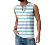 Tee Shirt Sans Manche Homme - Débardeurs hommes porter quotidien pour sorties décontractées et activités estivales Coupe ample avec imprimé dégradé parfaits pour être associés à un jean en denim