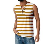 Tee Shirt Sans Manche Homme - Débardeurs hommes porter quotidien pour sorties décontractées et activités estivales Coupe ample avec imprimé dégradé parfaits pour être associés à un jean en denim