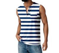 Tee Shirt Sans Manche Homme - Débardeurs hommes porter quotidien pour sorties décontractées et activités estivales Coupe ample avec imprimé dégradé parfaits pour être associés à un jean en denim
