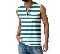 Tee Shirt Sans Manche Homme - Débardeurs hommes porter quotidien pour sorties décontractées et activités estivales Coupe ample avec imprimé dégradé parfaits pour être associés à un jean en denim