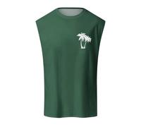 Tee Shirt sans Manche Homme Grande Taille, Débardeur Sport Imprimé Cocotier Tank Top Ample Casual Printemps Eté Debardeur Chic Tendance pour Hommes Classique Respirant Plage Vacances Haut