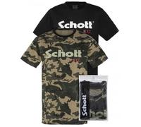 Tee-shirt - SCHOTT - Pack de 2 - Col rond - Manches courtes - 100% coton S