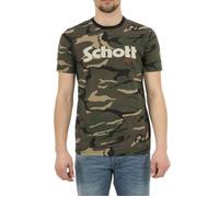 Tee-shirt - SCHOTT - TSLogo - Vert - Manches courtes - Coupe regular S