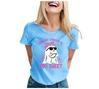 Tee Shirt Seconde Peau Femme Le Cancer du Sein est Un t-Shirt d'halloween pour Le Cancer du Sein(Light Blue,L)