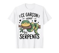 Tee Shirt Serpent Humour Drole Enfant Garçon Aime Serpents T-Shirt