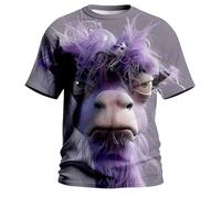 Tee Shirt Sport Homme, T-Shirts à Manches Courtes Homme,décontracté à Manches Courtes avec Impression Animale Humoristique pour Un Style Quotidien Original et Confortable T Shirt Tshirt Chemise Tops