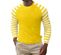 Tee Shirt Sport Maglietta a Maniche Lunghe a Righe Con scollo Rotondo,morbida e Casual,comoda e comoda,da indossare Tutti i giorni.