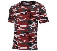 TEE-SHIRT 'STREETSTYLE' ROUGE CAMO MILITAIRE PAINTBALL AIRSOFT ARMEE OPEX PARA