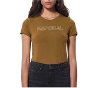 Tee shirt stretch en coton - Kaporal - Femme - Manches courtes - Marron M