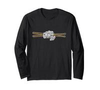 Tee-Shirt Style Typographie Batteur Percussion Baguettes Manche Longue