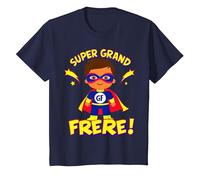 Tee Shirt Super Grand Frère - Cadeau Annonce Grossesse T-Shirt, Enfant, Bleu Marine, 12 Ans
