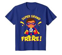 Tee Shirt Super Grand Frère - Cadeau Annonce Grossesse T-Shirt, Enfant, Bleu Royal, 4 Ans