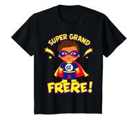 Tee Shirt Super Grand Frère - Cadeau Annonce Grossesse T-Shirt, Enfant, Noir, 3 Ans