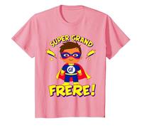 Tee Shirt Super Grand Frère - Cadeau Annonce Grossesse T-Shirt, Enfant, Rose, 6 Ans