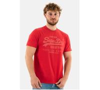 Tee shirt Superdry Classic VL Heritage 9QZ Ferra Red Marl - Homme - Coton - Manches courtes - Col arrondi