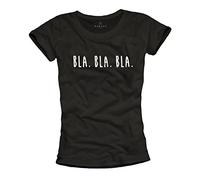 Tee Shirt Swag Femme Bla Bla Bla Noir S