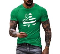 Tee-Shirt,T-Shirt de la Saint-Patrick à Porter au Quotidien. Col Rond décontracté, Coupe Confortable et Tissu résistant, idéal pour Les fêtes à thème et Les Week-Ends stylés.