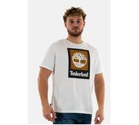 Tee shirt - TIMBERLAND - Stack Logo 1001 - Blanc - Homme - Coton - Manches courtes - Col arrondi L