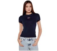 Tommy Jeans Essential Logo 2 Slim Fit Short Sleeve T-shirt Bleu XS Femme