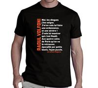 Tee Shirt Tontons FLINGUEURS - Raoul Volfoni éparpille façon Puzzle - 100% Coton - Luxe - Noir - S