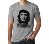 Tee-Shirt - ULTRABASIC - Che Guevara - Vintage - 100% Coton - Manches Courtes - Gris Chiné L