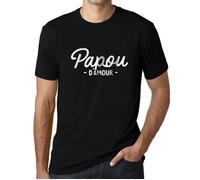 Tee-Shirt - Ultrabasic - Papou D'Amour - 100% coton - Manches courtes - Noir profond M
