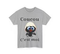 Tee shirt Unisex Caliméro Coucou c'est moi Homme/Femme Taille S, Couleur Sport Grey