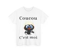 Tee shirt Unisex Caliméro Coucou c'est moi Homme/Femme Taille XL, Couleur White