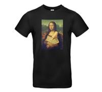 Tee-Shirt Unisexe « She is Mona » - 100% Coton Premium 190g/m² - Illustration Mona Lisa & Fromages
