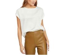 Tee Shirt - VILA - ELLETTE - Satiné - Col Rond - Manches Courtes - Blanc 40