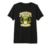 Tee-Shirt Vintage Matcha Made Retro Green Tea Latte T-Shirt Haut de Gamme