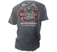 Tee Shirt West Coast Choppers Panhead Bleu (Xxl , Bleu)