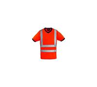 tee shirt yard col v hivi orange fluo m 19876-og-m