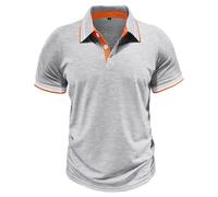 Tee-Shirts côtelé pour Hommes, Bouton à Revers, Business, Bloc de Couleurs Et Chemise