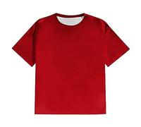 Tee-shirts Intime grande taille Tee-shirt Souple Confortable pour homme grande taille Hauts Manches Courtes Crochets Porte Vestes, rouge, XXL