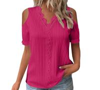 Tee Shirts Marin Soldes Tee Shirts Noel Femme Col V Tunique Halloween sous Pull Coton Haut Ete Grande Taille Blouse Manche Courte ProthéSiste Ongulaire T Squelette Rose Pale Oversize Blanc Jaune