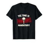 Tee Time is Obligatory Red Golf Graphic T-Shirt