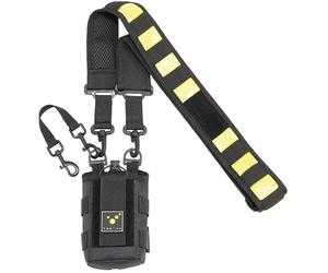 tee-uu Channel Étui pour appareil radio | à accrocher | Protection pendulaire | Passants de système MOLLE | Ouverture de drainage, Noir , 8 x 13 x 6 cm
