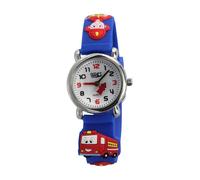 Tee-Wee Montre pour enfant 27mm Quartz analogique Bracelet pompier bleu Caoutchouc D2UW953B