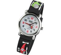 Tee-Wee Montre pour enfant Hélicoptère Bracelet caoutchouc noir Montre analogique UW887S