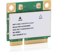 TEEAW-AX200HMW WiFi 6 Carte sans Fil Dual Band 802.11 A/B/G/N/AC/AX Half Mini PCI-E WiFi Card Adaptateur Réseau BT5.2 pour PC, Ordinateurs Portables, Uniquement pour WIN10 (64bit)
