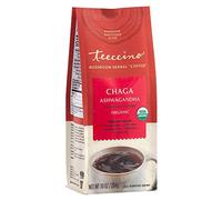 Teeccino Alternative au café Chaga Ashwagandha - Crème au caramel - Café aux champignons à base de plantes adaptogènes biologiques, torréfaction moyenne, sans