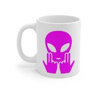 Teecustom Mug Alien Signe JUL Bleu OVNI Style Rap Français Cadeau Original et Fun (Rose)