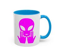 Teecustom Mug Alien Signe JUL Bleu OVNI Style Rap Français Cadeau Original et Fun (RoseB)